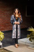 Midnight Blue Velvet Coat