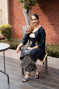Black Floral kurta with pants