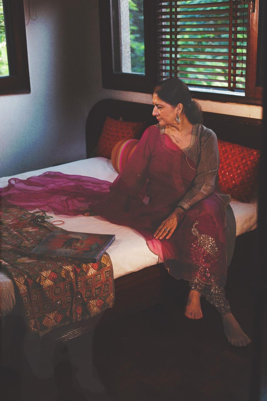 Tissue Peacock Motif Salwar Suit