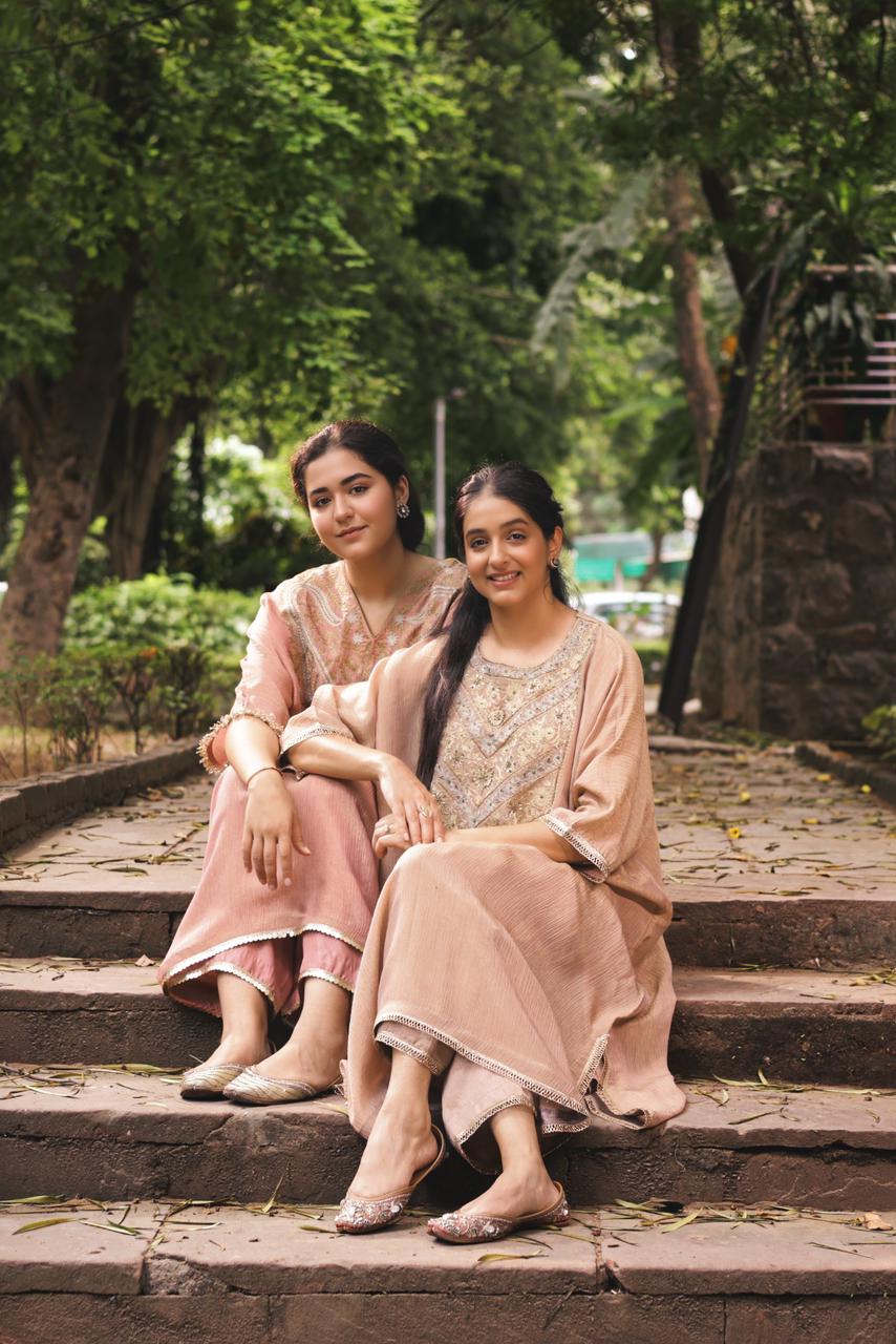 Pink Paisley Tissue Kaftan