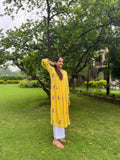 Yellow Butti Kurta with Pants